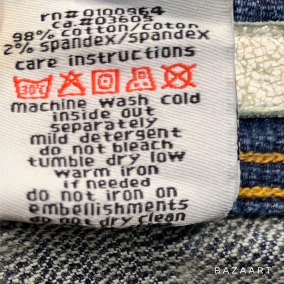 Akdmks Jeans Women’s Blue Denim Bootcut Low  Rise Size 26 - Picture 9 of 9